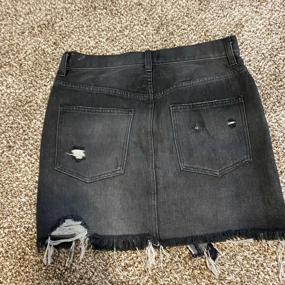 NWT FREE PEOPLE DISTRESSED DENIM SKIRT - Picture 4 of 4